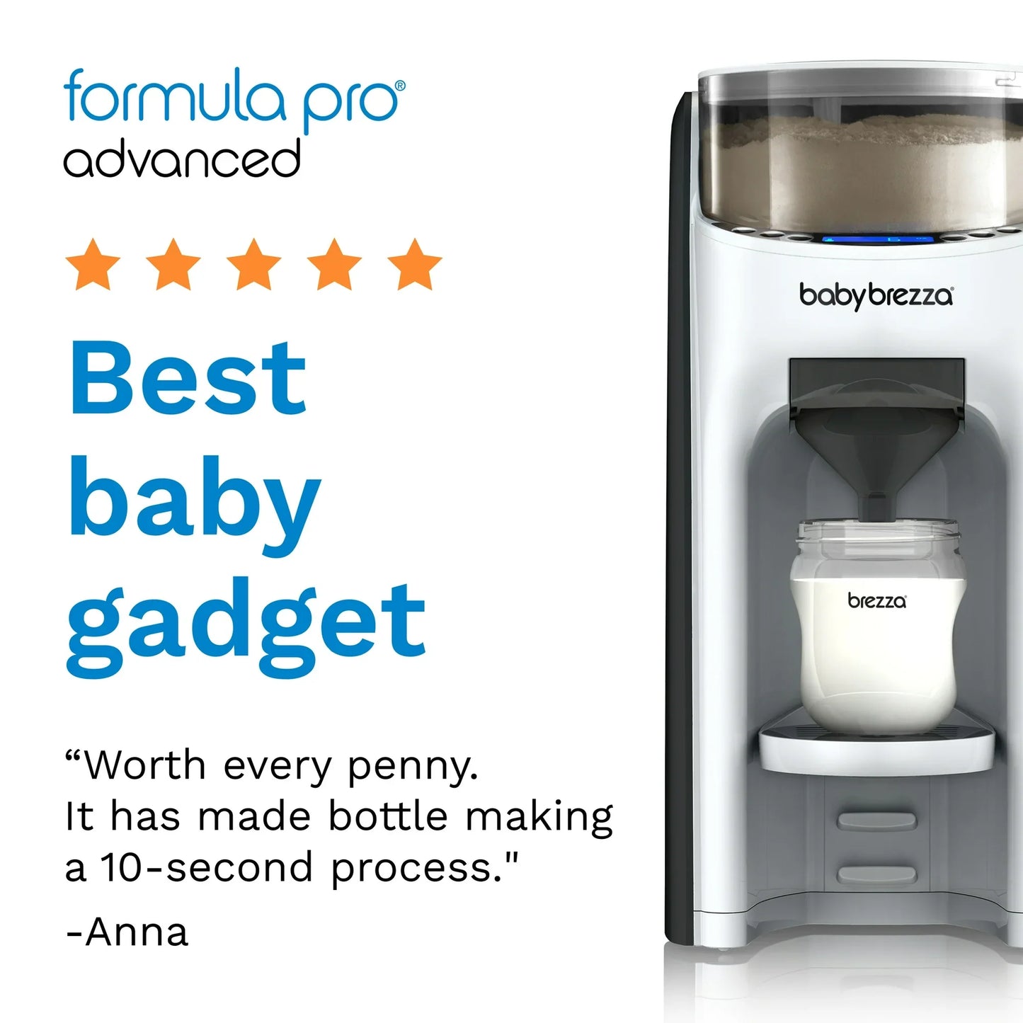 Advanced Formula Dispenser - Instant Warm Bottle Mixer with Auto Powder Blending